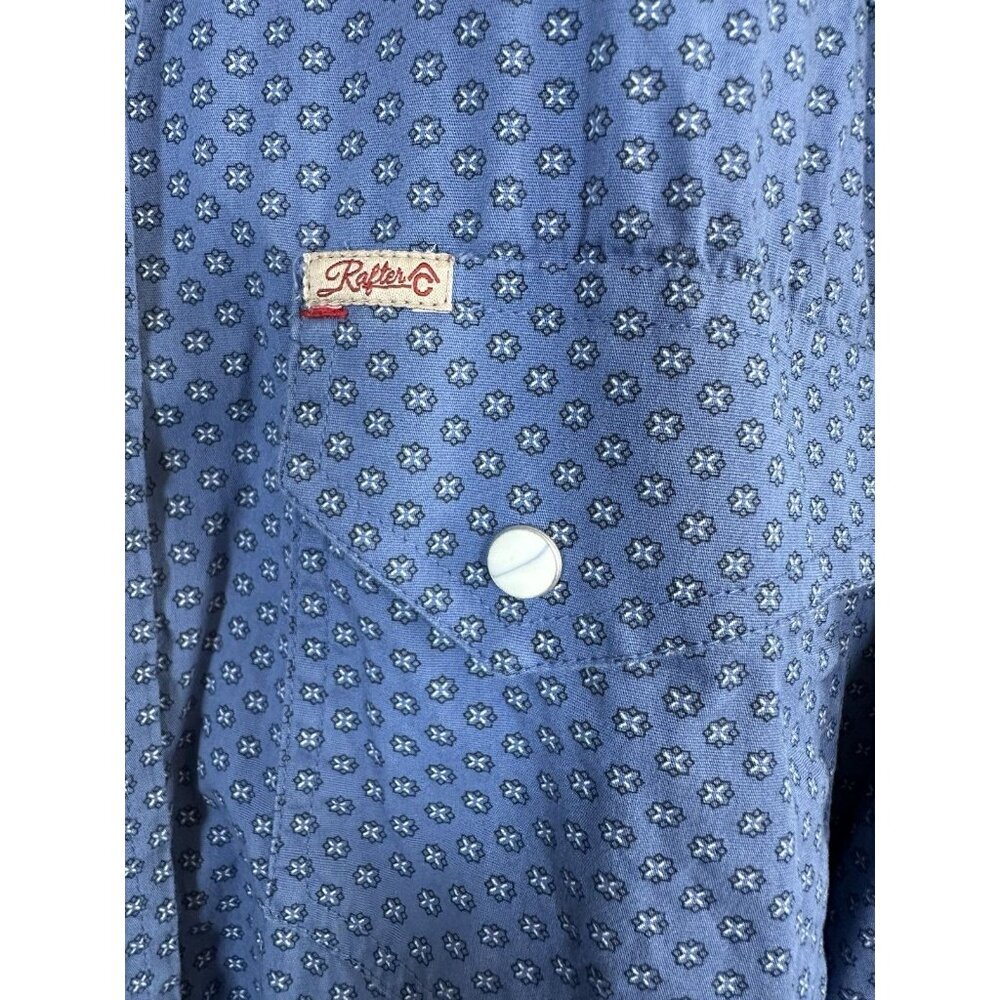Rafter-C ProFlex45 Western Long Sleeve Pearl Snap - 2XL Blue Cross/X Design - Picture 9 of 12